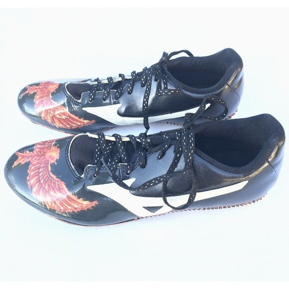 Mizuno Track Sprint Athletic Shoes Mens US 9 EUR 42 Black Orange Lace Up - Picture 1 of 12